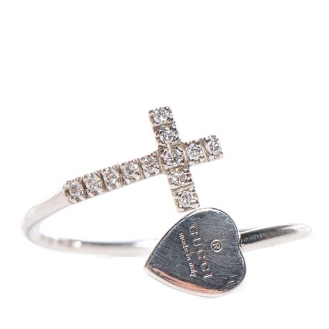 gucci cross and heart ring|heart gucci ring gucci store.